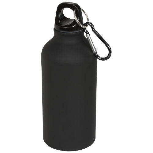 Botella con acabado mate y mosquetón de 400 ml