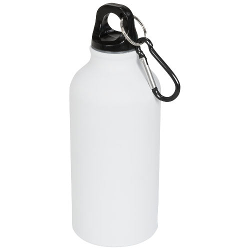 Botella con acabado mate y mosquetón de 400 ml