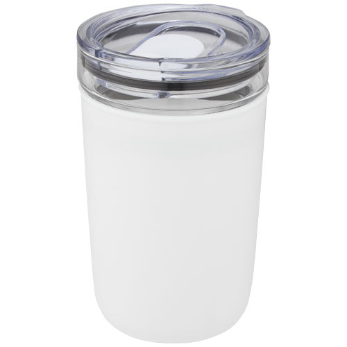 Vaso de vidrio de 420 ml con pared exterior de plástico reciclado "Bello"