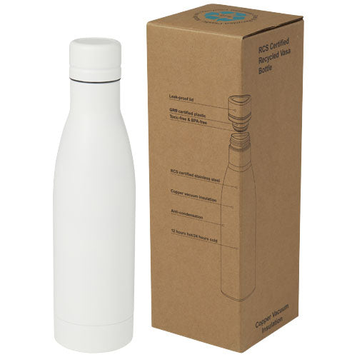 Bidón con aislamiento al vacío de 500 ml de cobre de acero inoxidable reciclado con certificación RCS