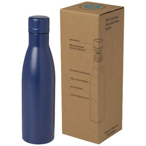 Bidón con aislamiento al vacío de 500 ml de cobre de acero inoxidable reciclado con certificación RCS
