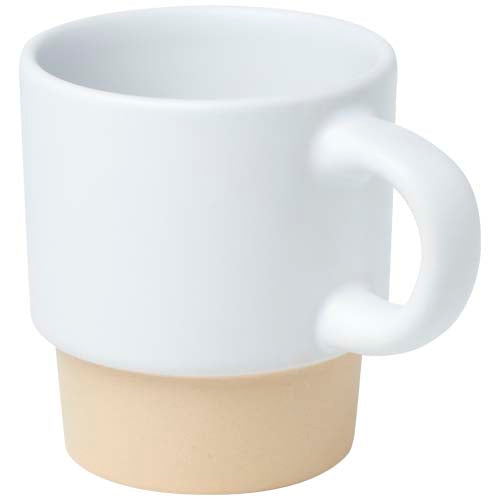 Taza de espresso apilable de 130 ml con fondo de arcilla