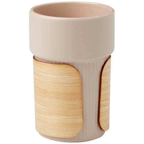 Vaso de 340 ml con funda de bambú