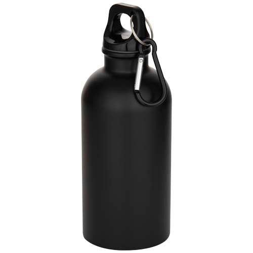 Botella de 400 ml de acero inoxidable mate con certificado RCS de una sola pared con mosquetón