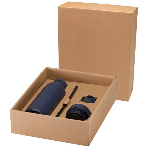 Botella de 650 ml de acero inoxidable reciclado con certificado RCS de doble pared con 3 tapas