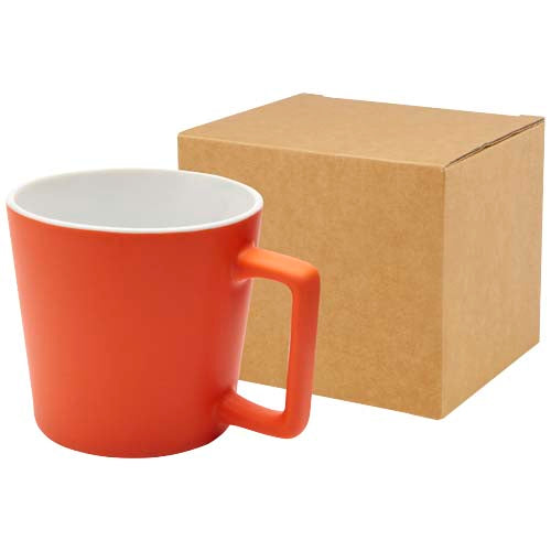 Taza de cerámica de 370 ml con acabado mate