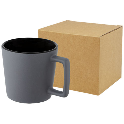 Taza de cerámica de 370 ml con acabado mate
