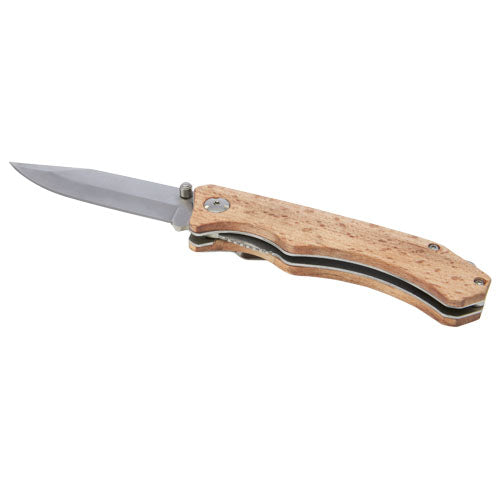 Navaja de madera con clip para cinturón