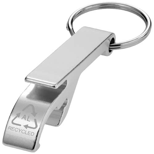 Abridor para botellas y latas de aluminio reciclado RCS y con llavero
