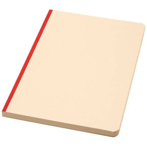 Libreta A5 de tapa blanda de RPET y caña de azúcar