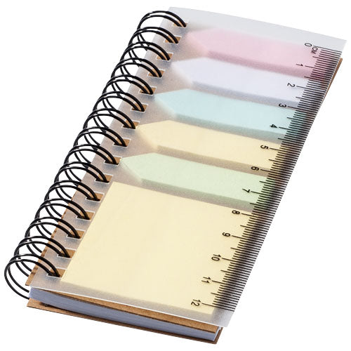 Libreta con espiral y notas adhesivas de colores