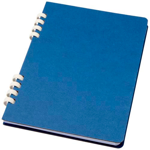 Cuaderno A5 tapa dura con espiral de material reciclado RCS
