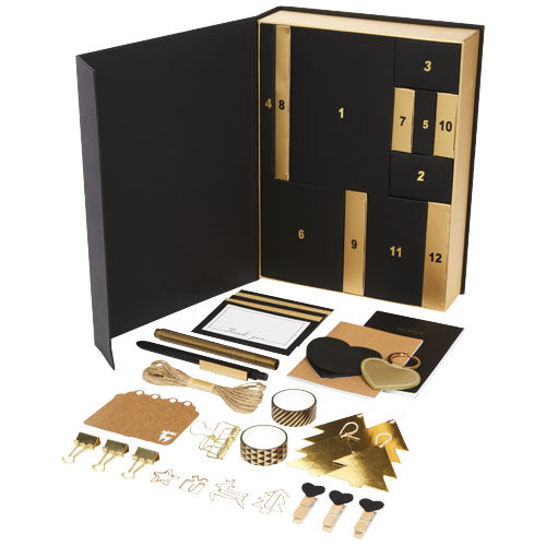 Caja de papelería con 12 días de regalos "Felice"