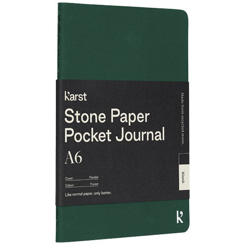 Libreta de bolsillo de tapa blanda de papel de piedra A6 en blanco "Karst®"