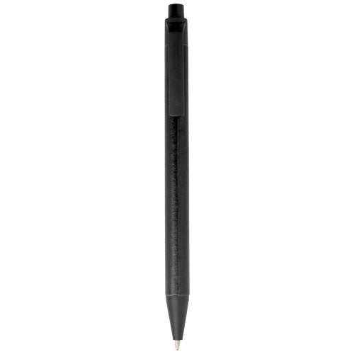 Bolígrafo monocromático de papel reciclado con acabado mate (tinta negra)