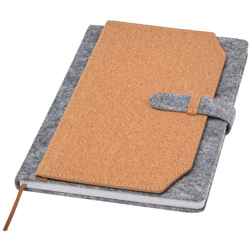 Libreta A5 de corcho y fieltro reciclado