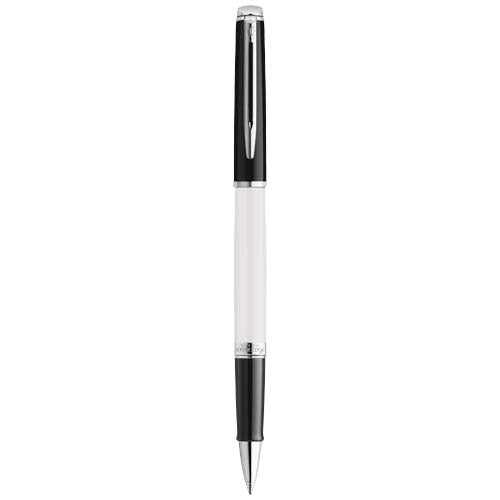 Rollerball con bloques de color y ribete plateado (tinta negra)