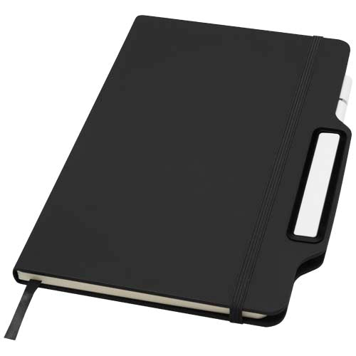 Libreta de tapa dura A5 con combinación de bolígrafo y lápiz (tinta negra)