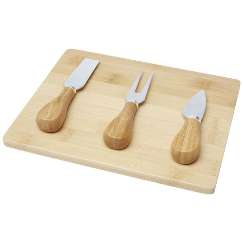 Tabla de quesos y utensilios de bambú