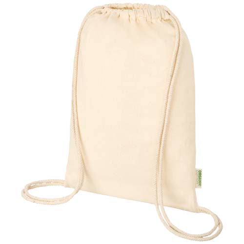 Bolsa con cuerdas de 5 l algodón orgánico OCS de 100 g/m²