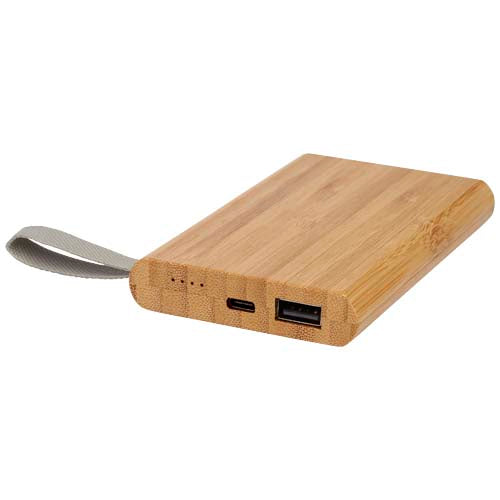 Batería externa de 5000 mAh de bambú