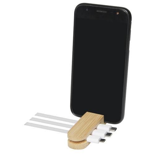 Organizador de cables de bambú