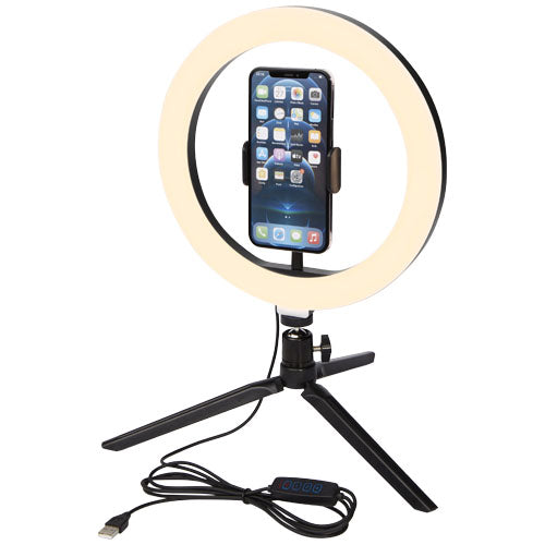 Aro de luz para selfies y vlogging con soporte para teléfono y trípode "Studio"
