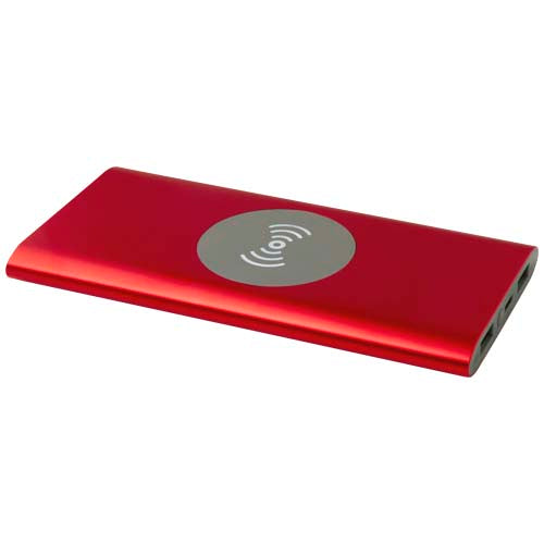 Batería externa inalámbrica tipo C de aluminio reciclado de 8000 mAh