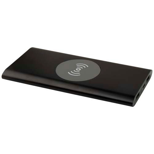 Batería externa inalámbrica tipo C de aluminio reciclado de 8000 mAh