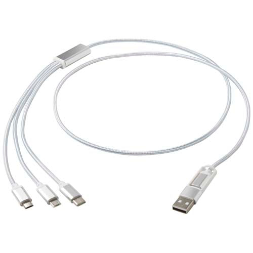 Cable de carga 5 en 1 de aluminio reciclado