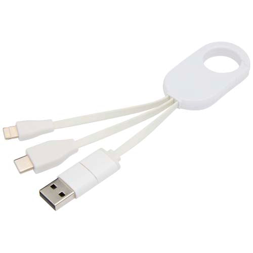 Cable de carga 4 en 1 de plástico reciclado