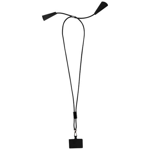 Lanyard de plástico reciclado para smartphone con sincronización de datos integrada y cable 5 en 1 de carga rápida de 100 W