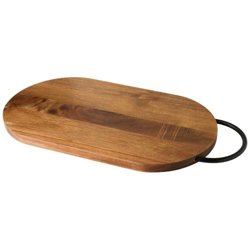 Tabla de cortar de madera de acacia con mango