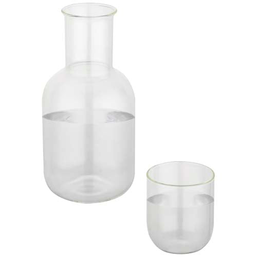 Set de jarra y taza de cristal