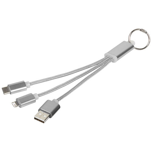 Cable de carga 3 en 1 con llavero