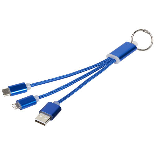 Cable de carga 3 en 1 con llavero