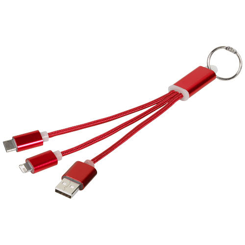 Cable de carga 3 en 1 con llavero