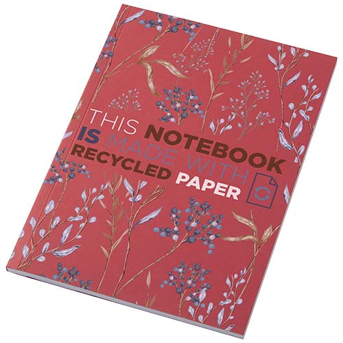 Libreta A5 de tapa blanda con 50 hojas de papel reciclado