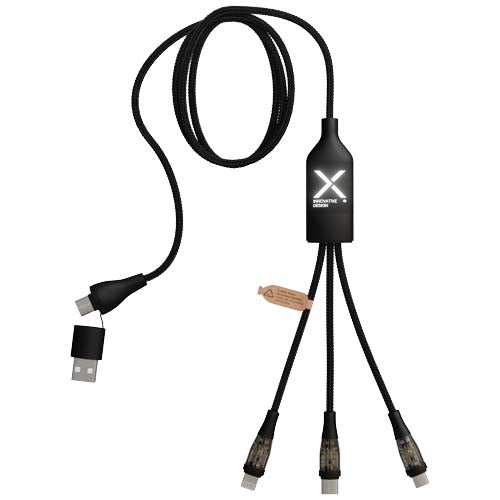 Cable de carga rápida 5 en 1 de 100 W/5 A con pantalla digital