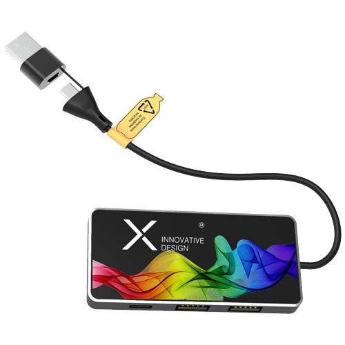 Hub USB 8 en 1 con doble entrada y 6 puertos