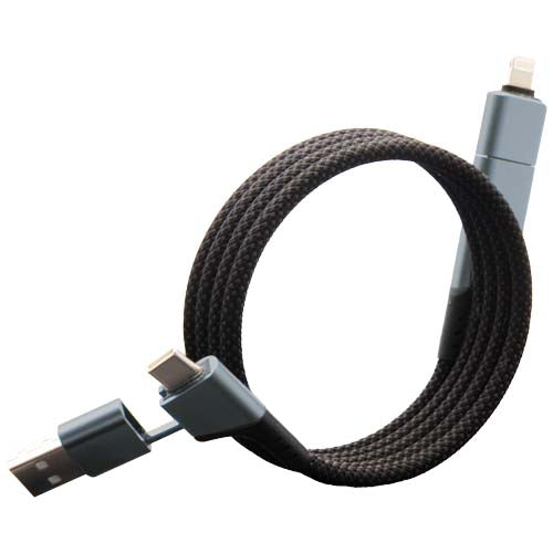 Cable de carga magnética ultrarrápida de 100 W 4 en 1 de rPET