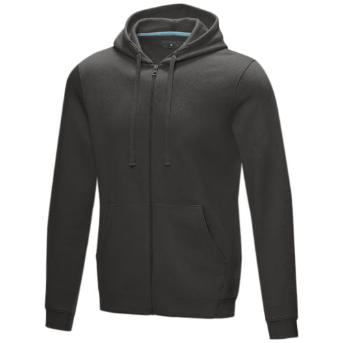 Sudadera con capucha y cremallera completa de orgánico para hombre