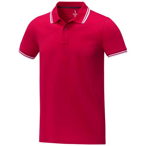 Polo de manga corta con ribete para hombre