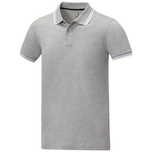 Polo de manga corta con ribete para hombre