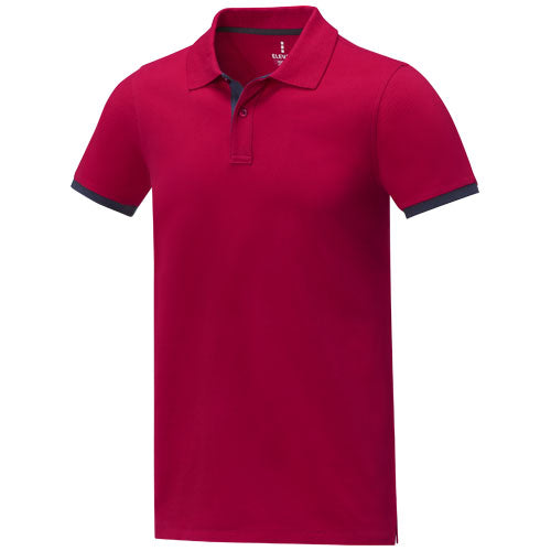 Polo de manga corta de dos tonos para hombre