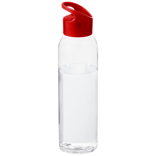 Botella de Tritan™ transparente con tapa de colores de 650 ml