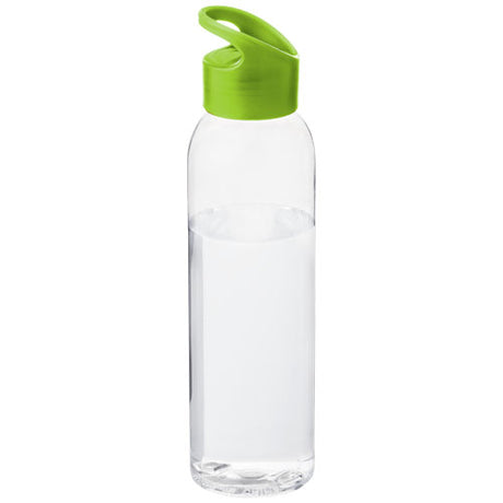 Botella de Tritan™ transparente con tapa de colores de 650 ml