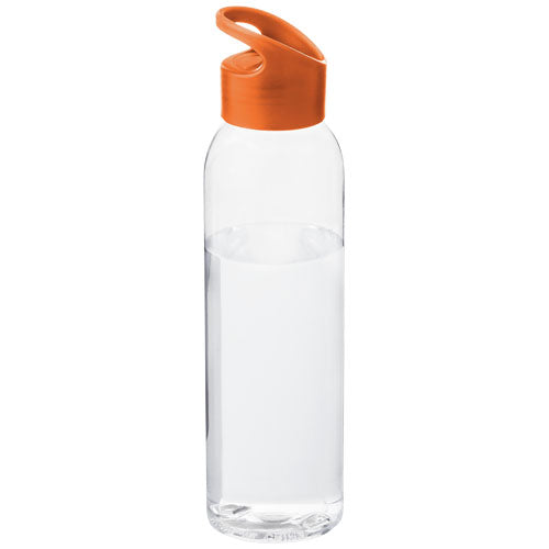 Botella de Tritan™ transparente con tapa de colores de 650 ml
