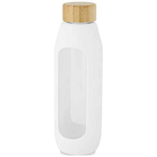 Botella de vidrio borosilicato con agarre de silicona de 600 ml Tidan
