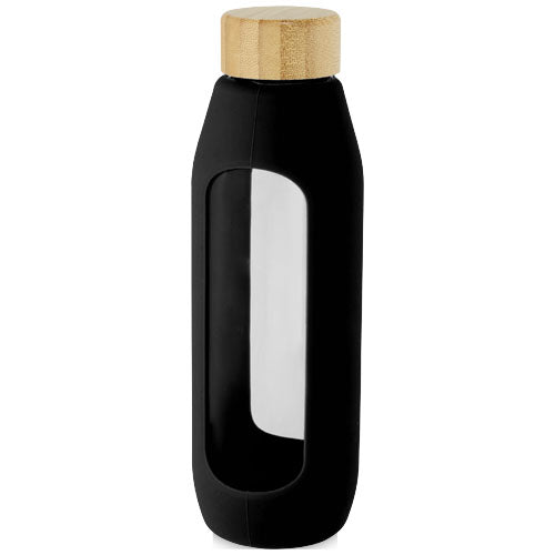 Botella de vidrio borosilicato con agarre de silicona de 600 ml Tidan
